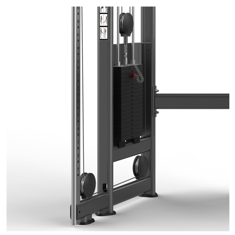 FM1001 Dual Adjustable Pulley Buy back stretches, superman back extension, ski workout